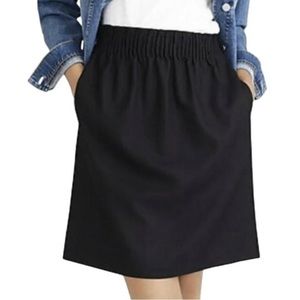 J.Crew Black Elastic Paper Bag Waist Sidewalk Small Skirt